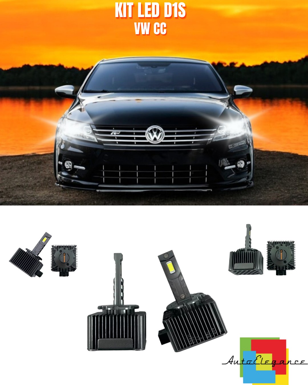 ⭐LAMPADE ANABBAGLIANTI D1S LED 6000K ADATTO PER VW CC⭐