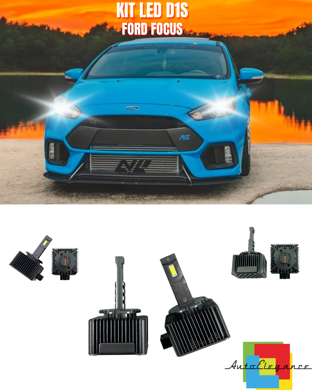 ⭐LAMPADE ANABBAGLIANTI D1S LED 6000K ADATTO PER FORD FOCUS⭐