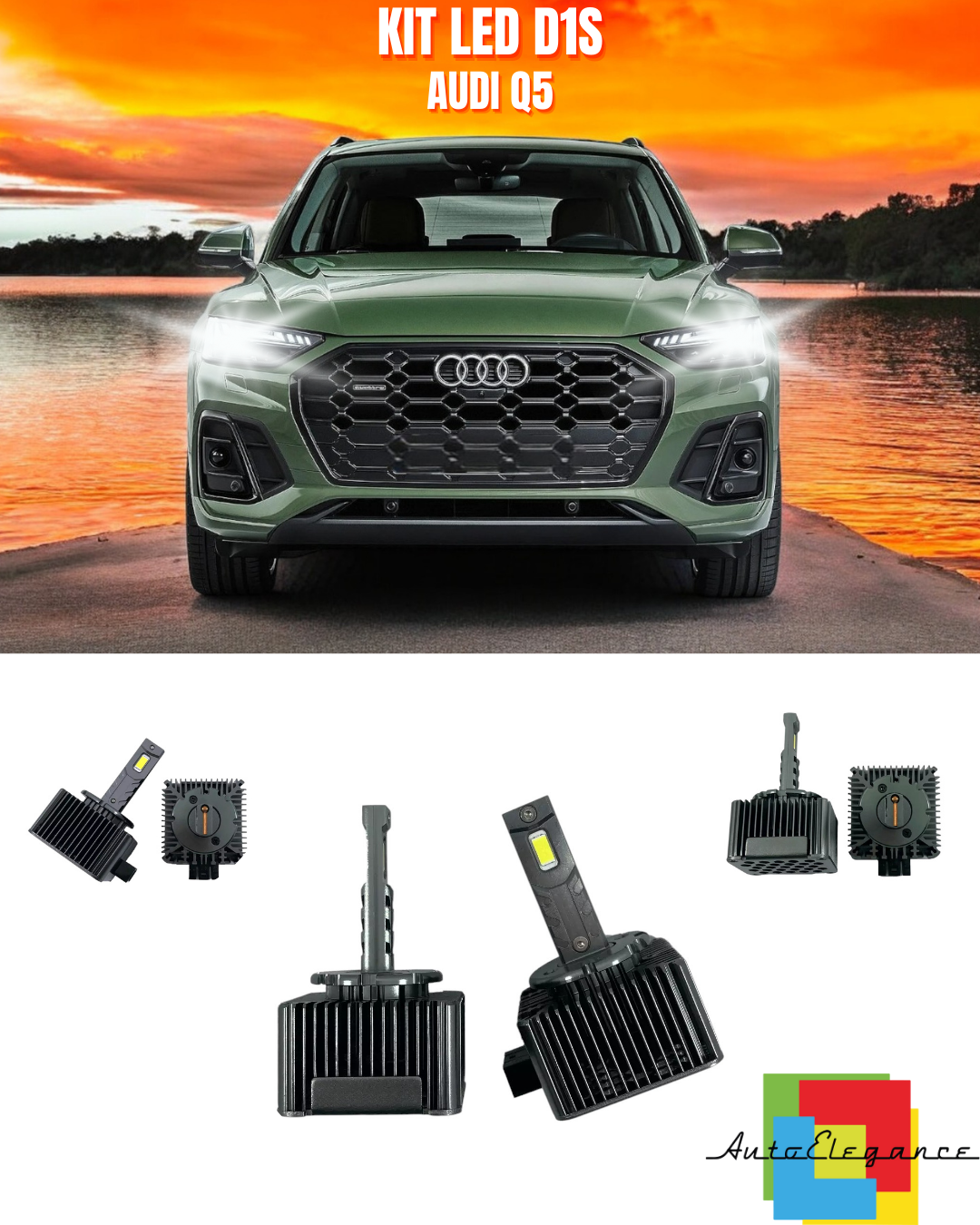 ⭐LAMPADE ANABBAGLIANTI D1S LED 6000K ADATTO PER AUDI Q5⭐