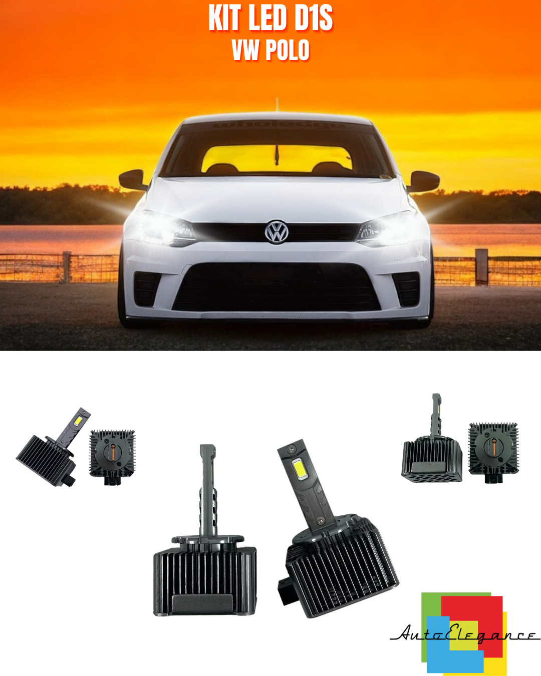 ⭐LAMPADE ANABBAGLIANTI D1S LED 6000K ADATTO PER VW POLO⭐
