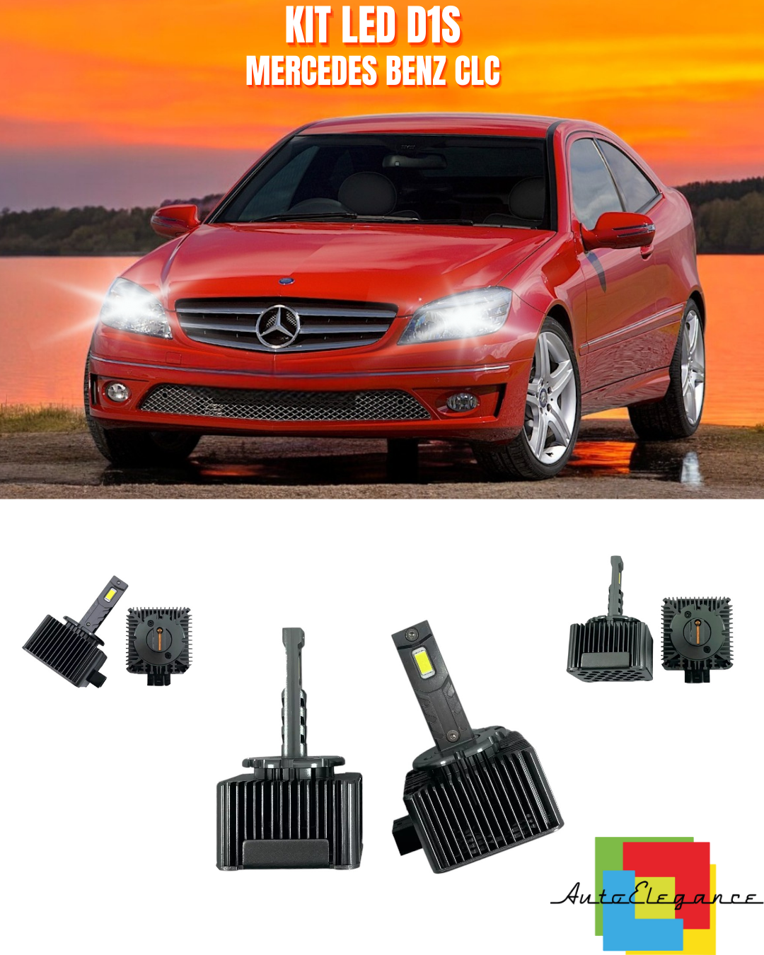 ⭐LAMPADE ANABBAGLIANTI D1S LED 6000K ADATTO PER MERCEDES BENZ CLC⭐