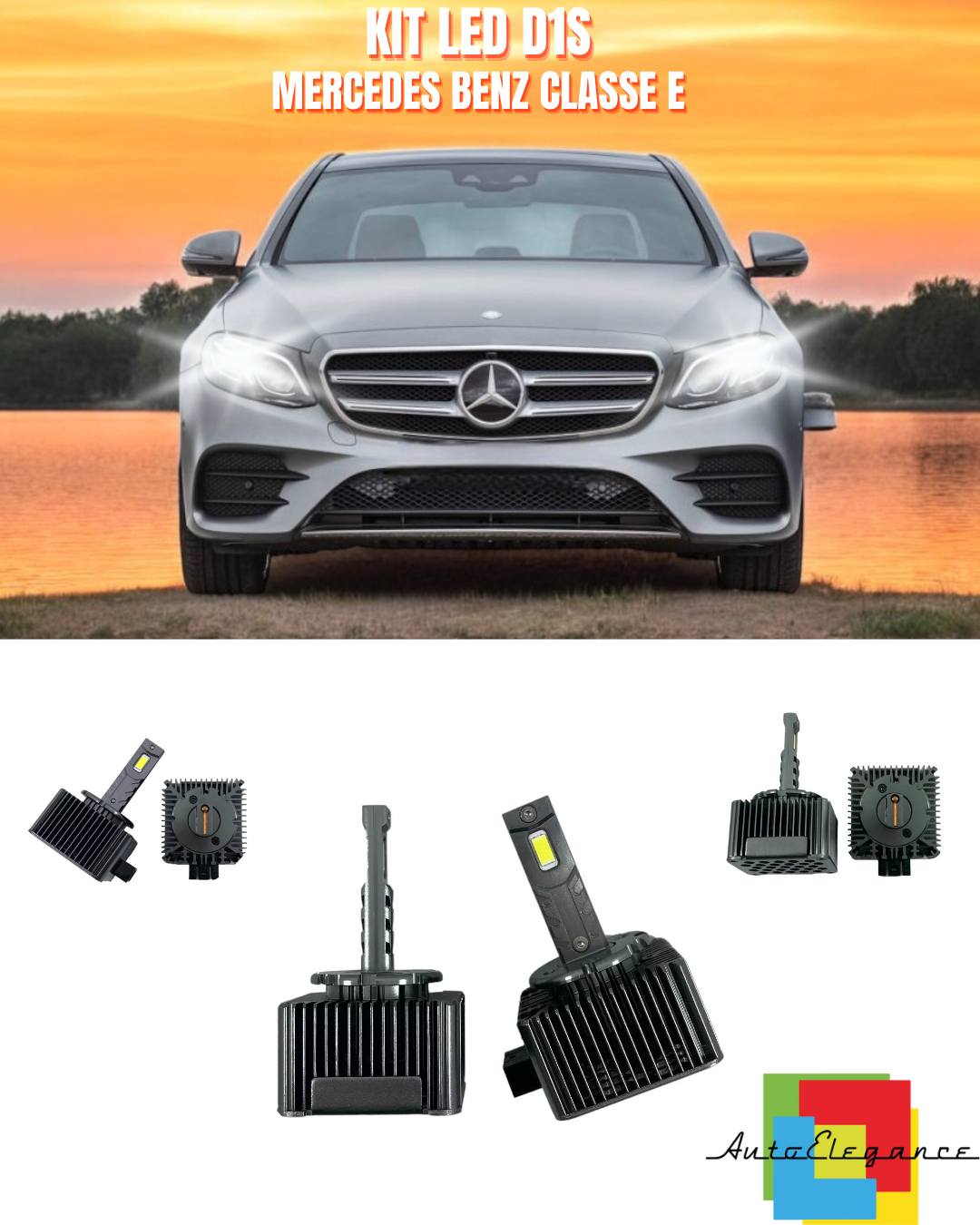 ⭐LAMPADE ANABBAGLIANTI D1S LED 6000K ADATTO PER MERCEDES BENZ CLASSE E⭐