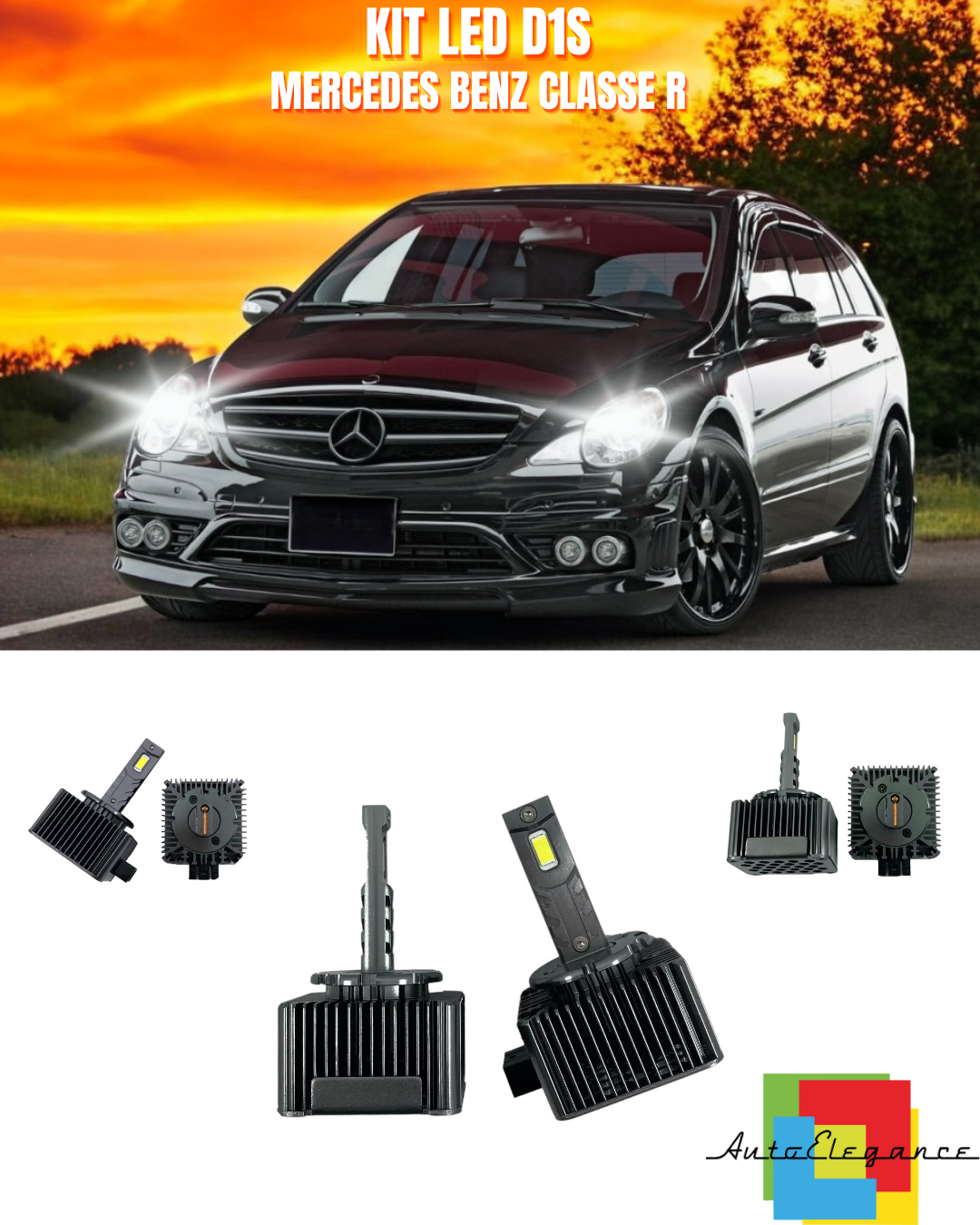 ⭐LAMPADE ANABBAGLIANTI D1S LED 6000K ADATTO PER MERCEDES BENZ CLASSE R⭐