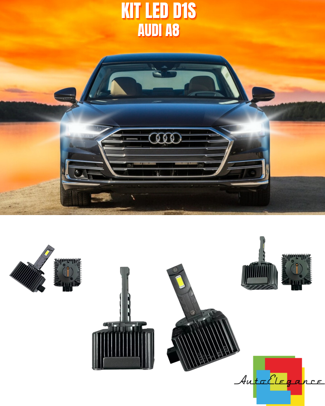 ⭐LAMPADE ANABBAGLIANTI D1S LED 6000K ADATTO PER AUDI A8⭐