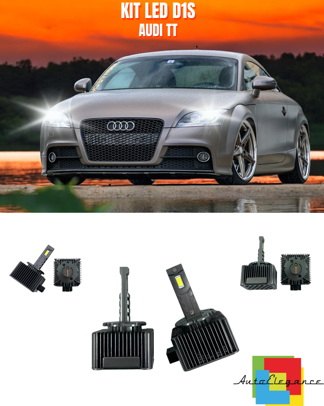 ⭐LAMPADE ANABBAGLIANTI D1S LED 6000K ADATTO PER AUDI TT⭐