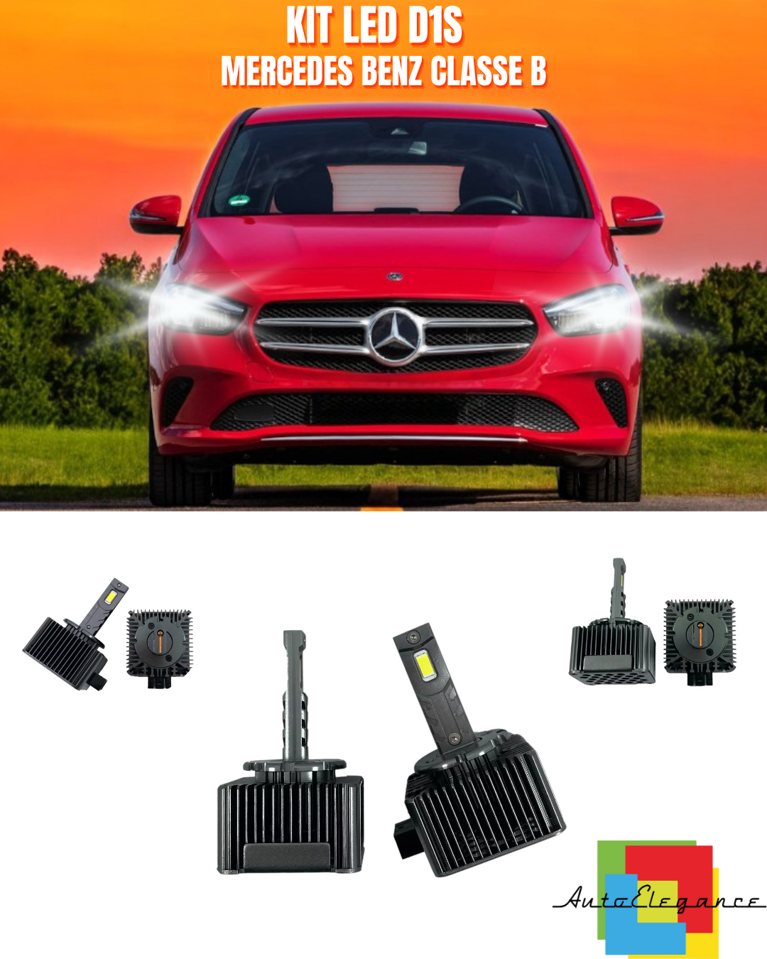 ⭐LAMPADE ANABBAGLIANTI D1S LED 6000K ADATTO PER MERCEDES BENZ CLASSE B⭐
