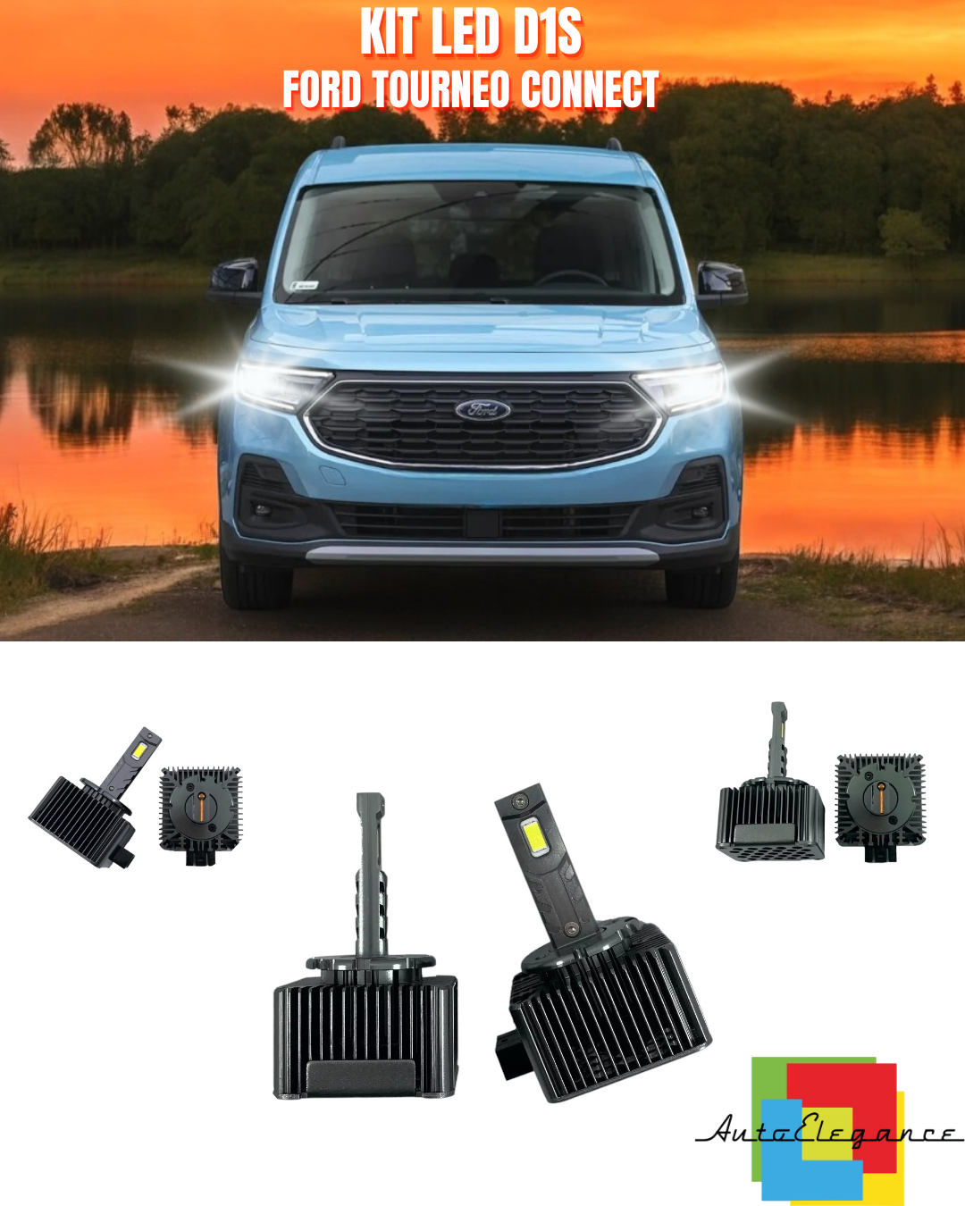 ⭐LAMPADE ANABBAGLIANTI D1S LED 6000K ADATTO PER FORD TOURNEO CONNECT⭐