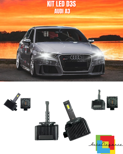 ⭐LAMPADE ANABBAGLIANTI D3S KIT LED 6000K ADATTO PER AUDI A3⭐