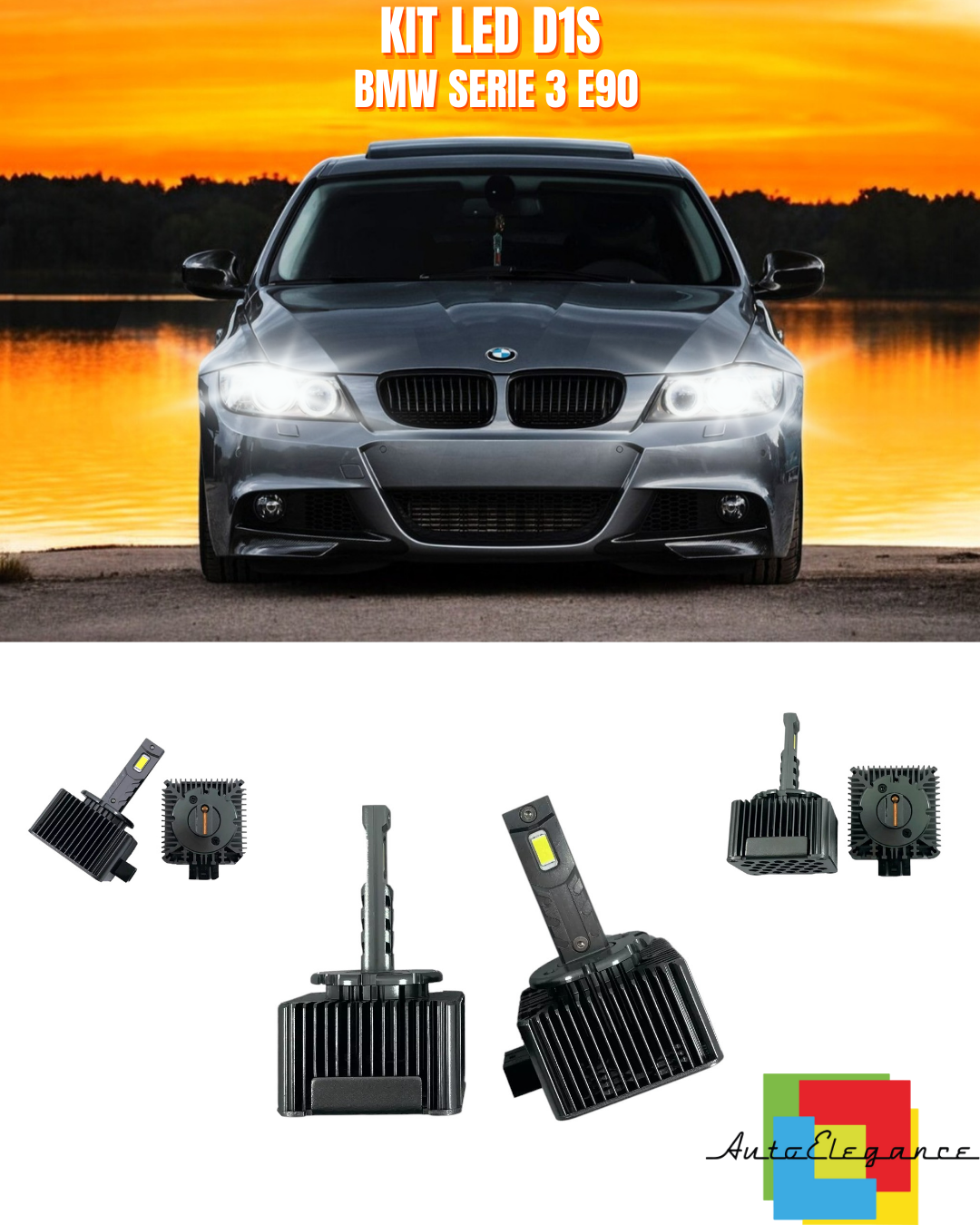 ⭐LAMPADE ANABBAGLIANTI D1S KIT LED 6000K ADATTO PER BMW SERIE 3 E90⭐