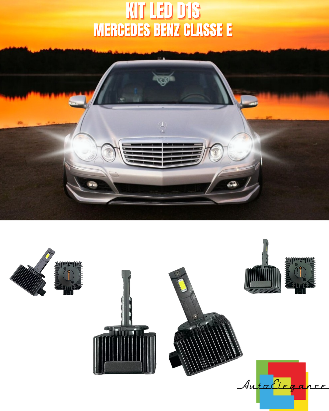 ⭐LAMPADE ANABBAGLIANTI D1S KIT LED 6000K ADATTO PER MERCEDES BENZ CLASSE E⭐