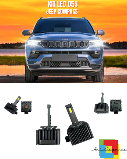 ⭐LAMPADE ANABBAGLIANTI D5S KIT LED 6000K ADATTO PER JEEP COMPASS⭐