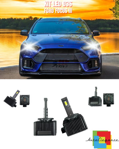 ⭐LAMPADE ANABBAGLIANTI D3S KIT LED 6000K ADATTO PER FORD FOCUS III⭐