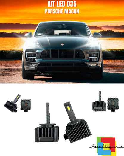 ⭐LAMPADE ANABBAGLIANTI D3S KIT LED 6000K ADATTO PER PORSCHE MACAN⭐