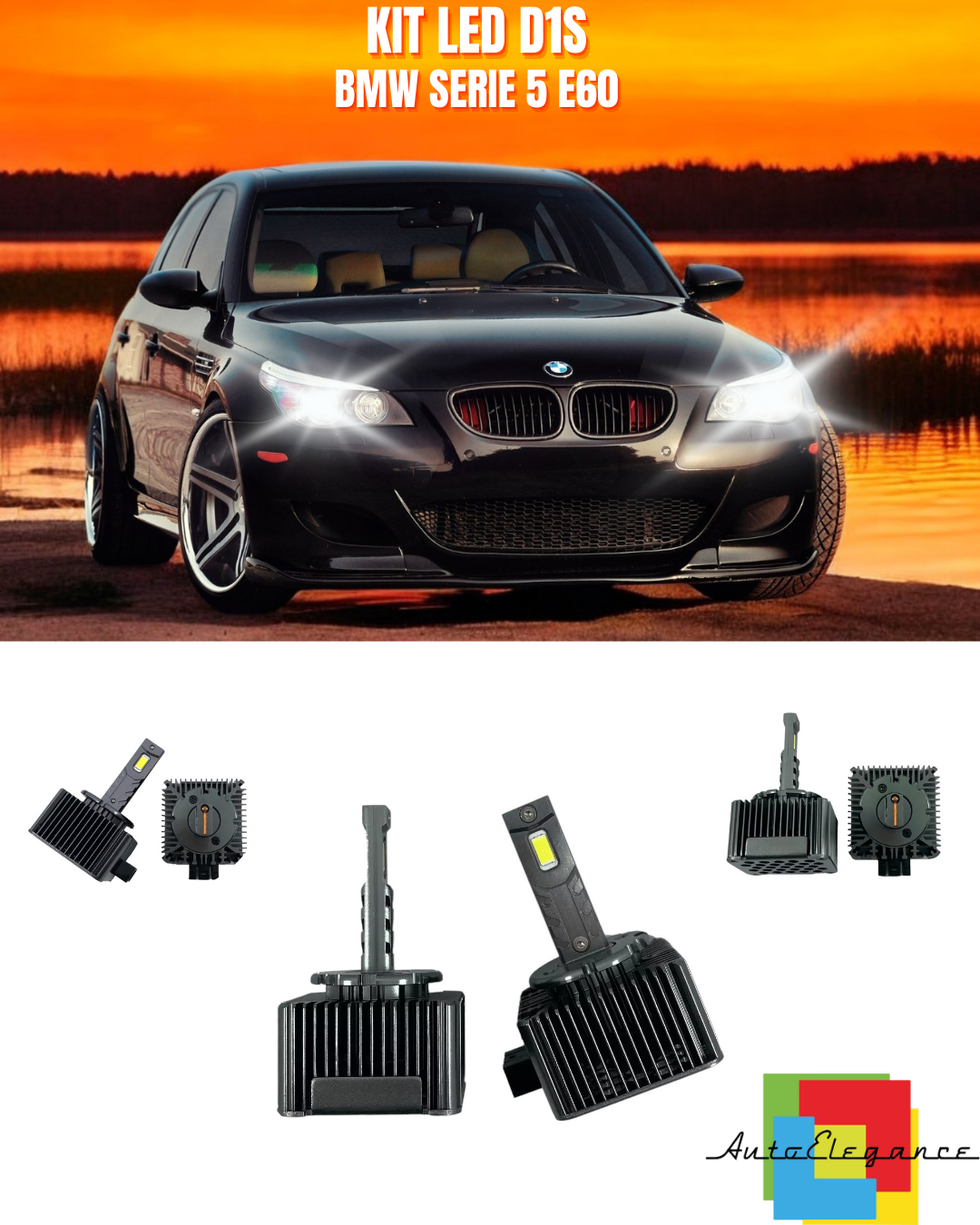 ⭐LAMPADE ANABBAGLIANTI D1S KIT LED 6000K ADATTO PER BMW SERIE 5⭐