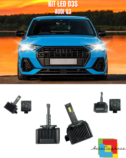⭐LAMPADE ANABBAGLIANTI D3S KIT LED 6000K ADATTO PER AUDI Q3⭐