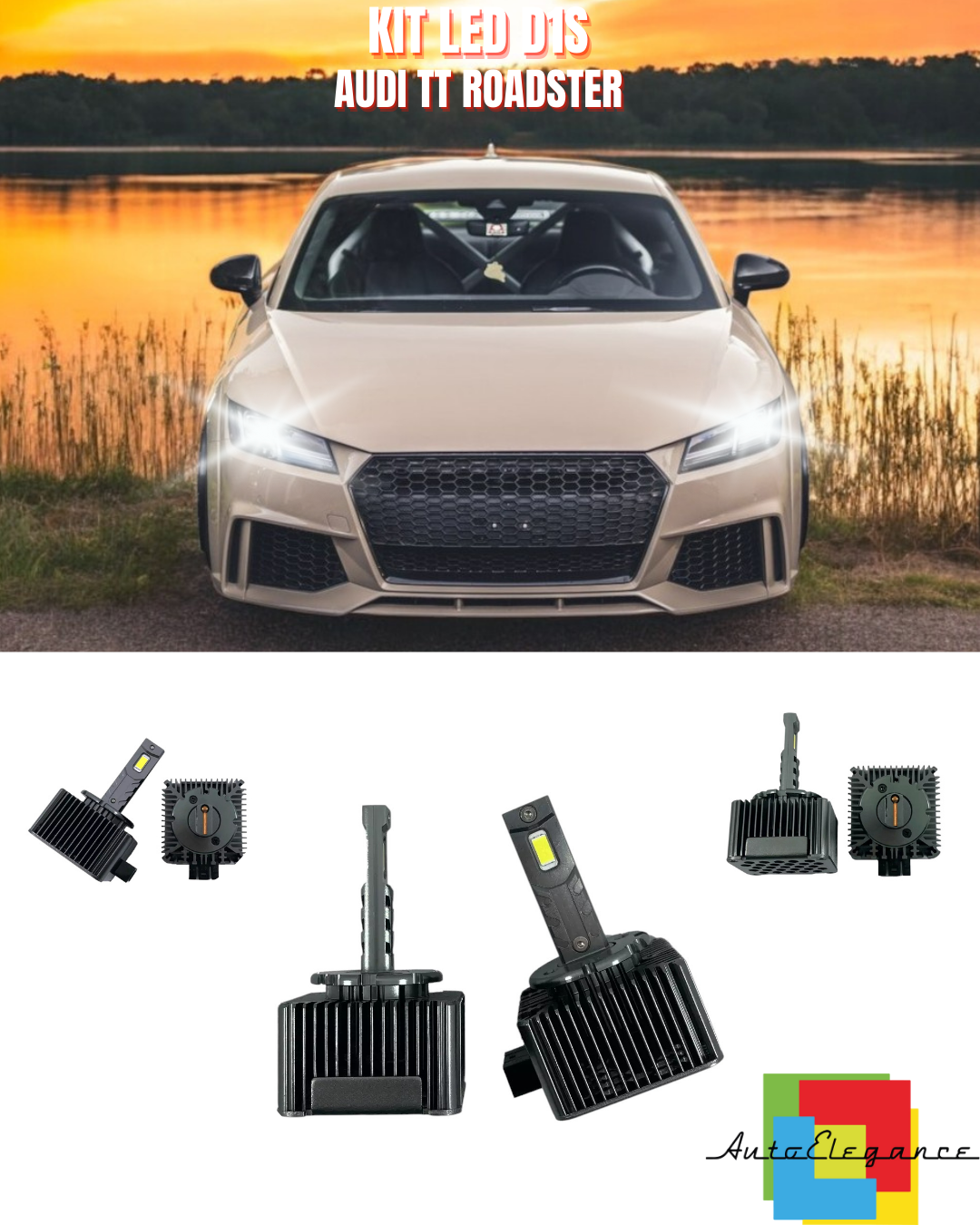 ⭐LAMPADE ANABBAGLIANTI D1S KIT LED 6000K ADATTO PER AUDI TT ROADSTER⭐