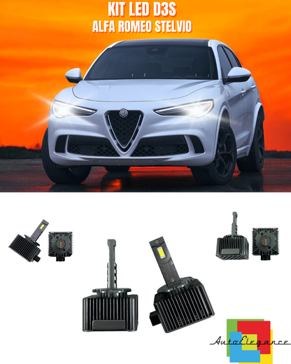 ⭐LAMPADE ANABBAGLIANTI D3S KIT LED 6000K ADATTO PER ALFA ROMEO STELVIO⭐