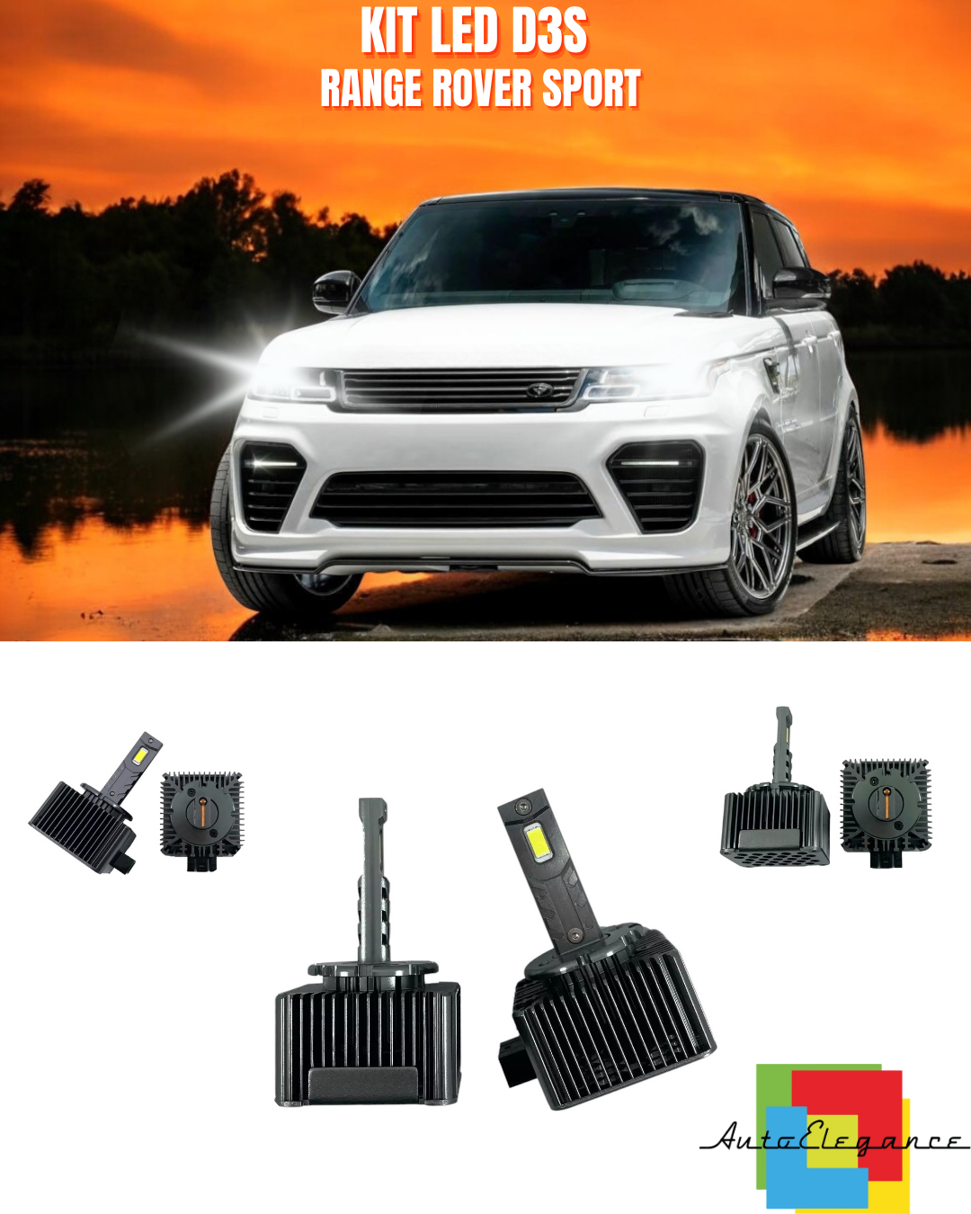 ⭐LAMPADE ANABBAGLIANTI D3S KIT LED 6000K ADATTO PER RANGE ROVER SPORT⭐