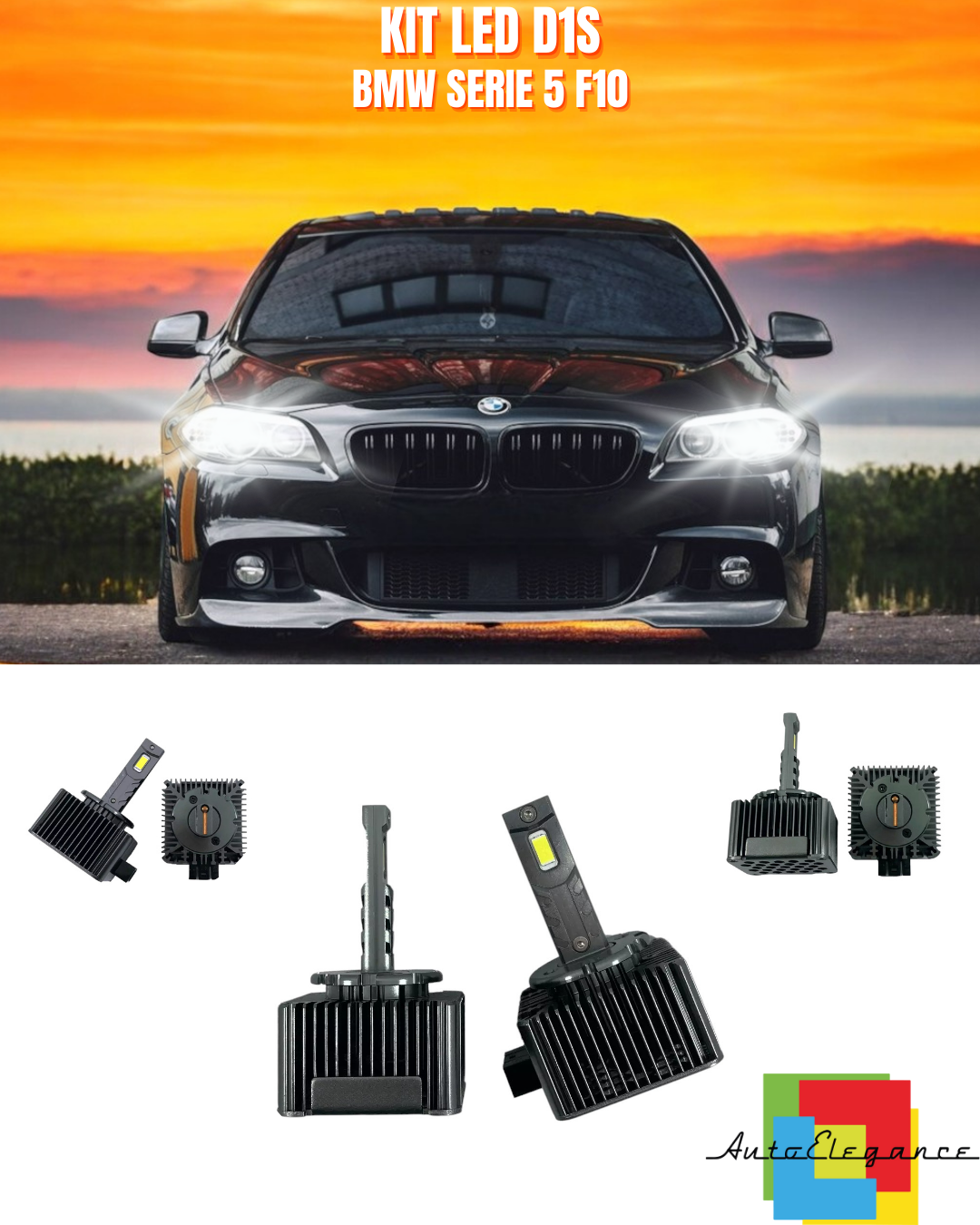 ⭐LAMPADE ANABBAGLIANTI D1S KIT LED 6000K ADATTO PER BMW SERIE 5 F10⭐