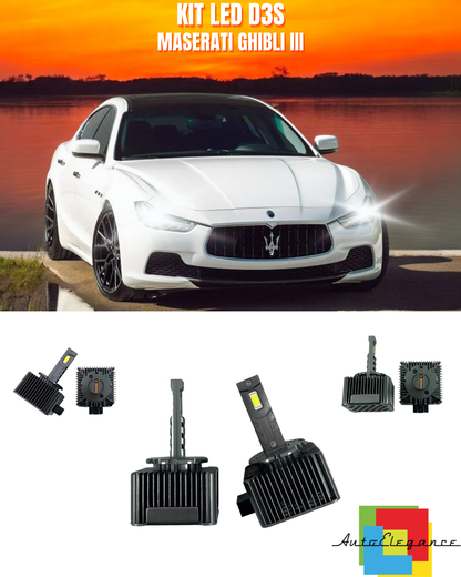 ⭐LAMPADE ANABBAGLIANTI D3S KIT LED 6000K ADATTO PER MASERATI GHIBLI III⭐