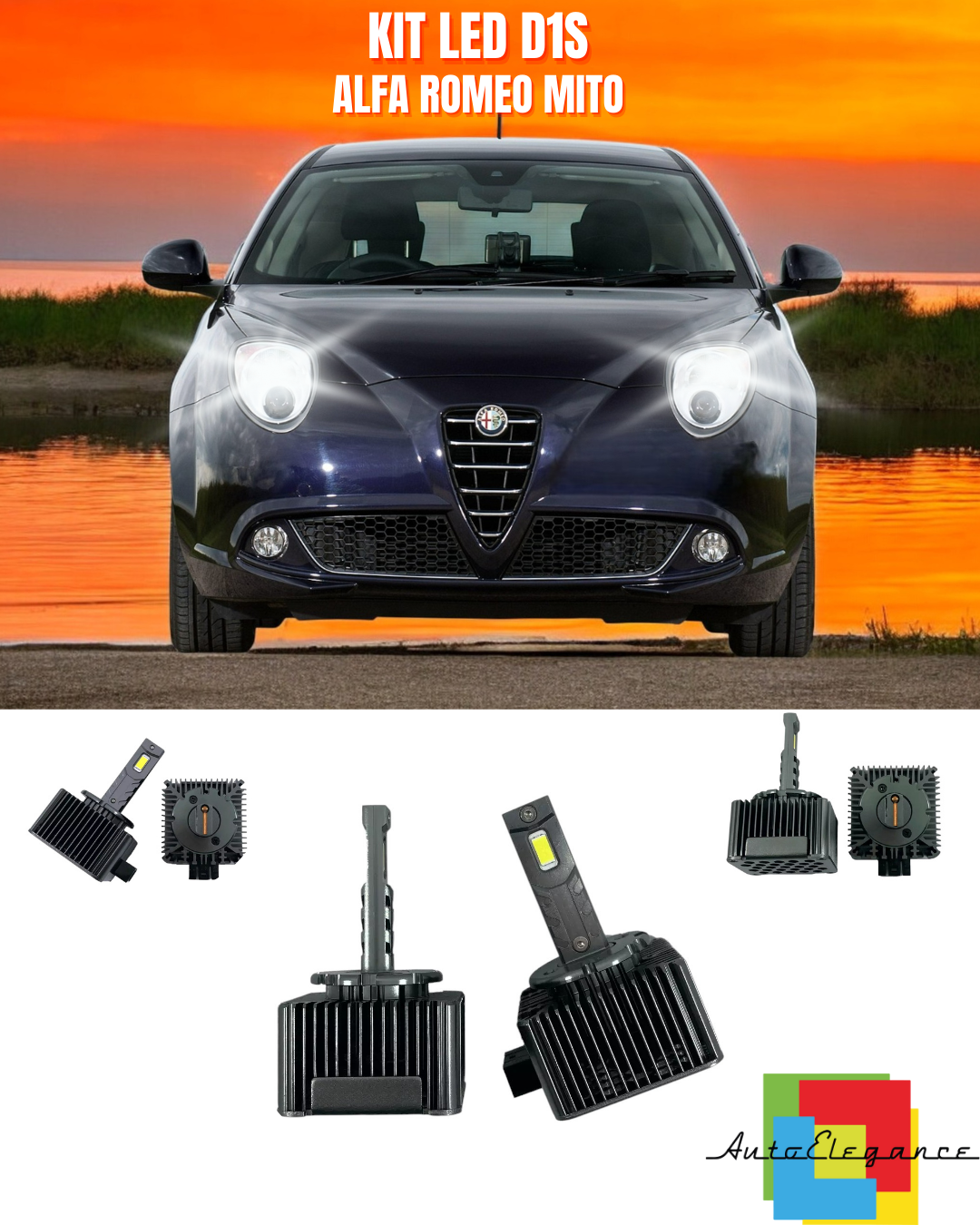 ⭐LAMPADE ANABBAGLIANTI D1S KIT LED 6000K ADATTO PER ALFA ROMEO MITO⭐