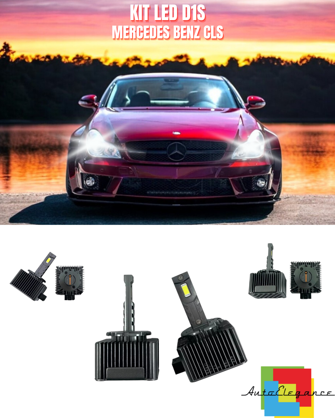 ⭐LAMPADE ANABBAGLIANTI D1S KIT LED 6000K ADATTO PER MERCEDES BENZ CLS⭐