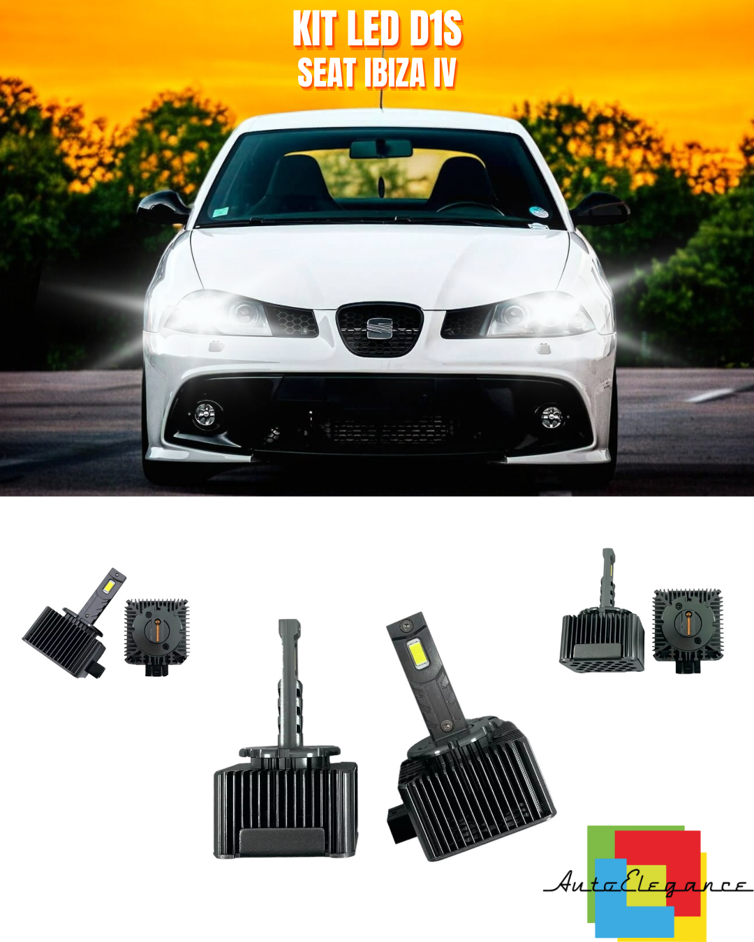 ⭐LAMPADE ANABBAGLIANTI D1S KIT LED 6000K ADATTO PER SEAT IBIZA IV⭐