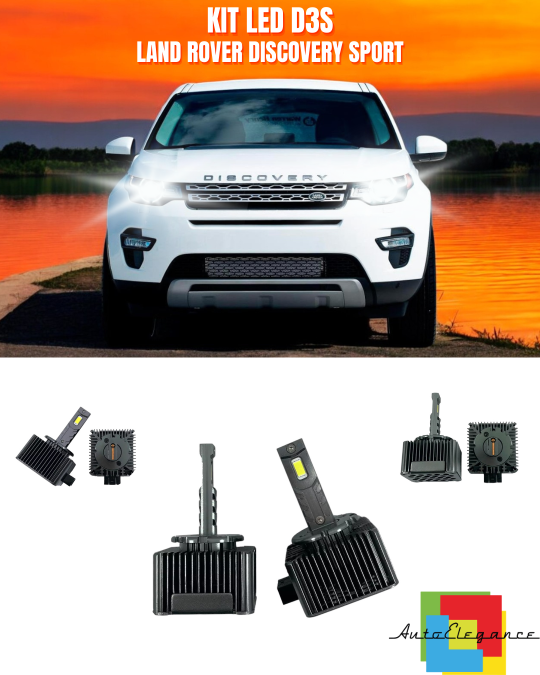 ⭐LAMPADE ANABBAGLIANTI D3S KIT LED 6000K ADATTO PER LAND ROVER DISCOVERY SPORT⭐