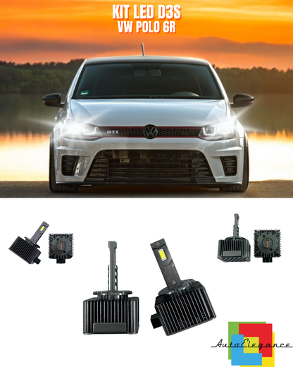 ⭐LAMPADE ANABBAGLIANTI D3S KIT LED 6000K ADATTO PER VW POLO 6R⭐