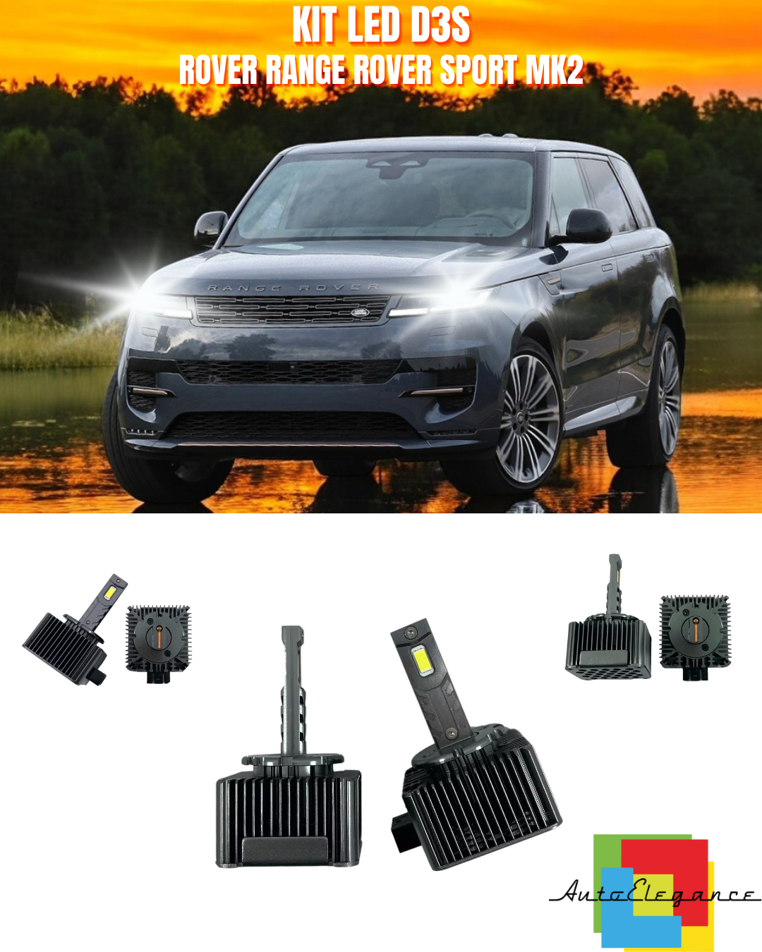 ⭐LAMPADE ANABBAGLIANTI D3S KIT LED 6000K ADATTO PER RANGE ROVER SPORT MK2⭐