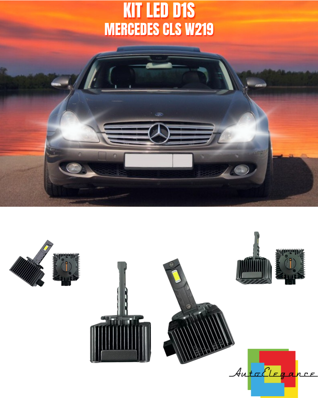 ⭐LAMPADE ANABBAGLIANTI D1S KIT LED 6000K ADATTO PER MERCEDES CLS W219⭐