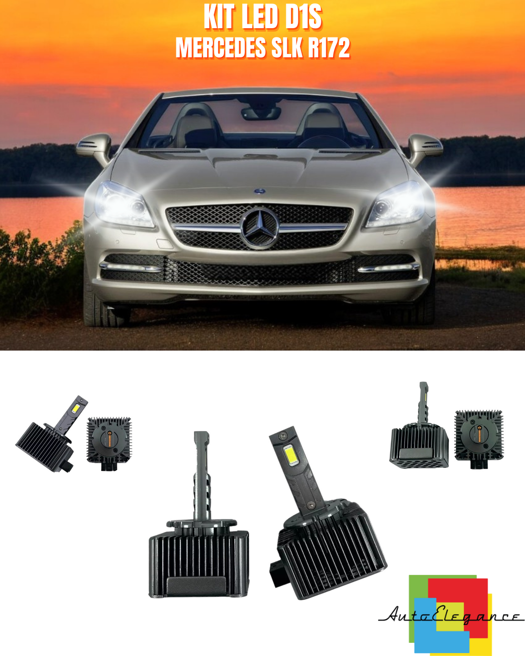 ⭐LAMPADE ANABBAGLIANTI D1S KIT LED 6000K ADATTO PER MERCEDES SLK R172⭐