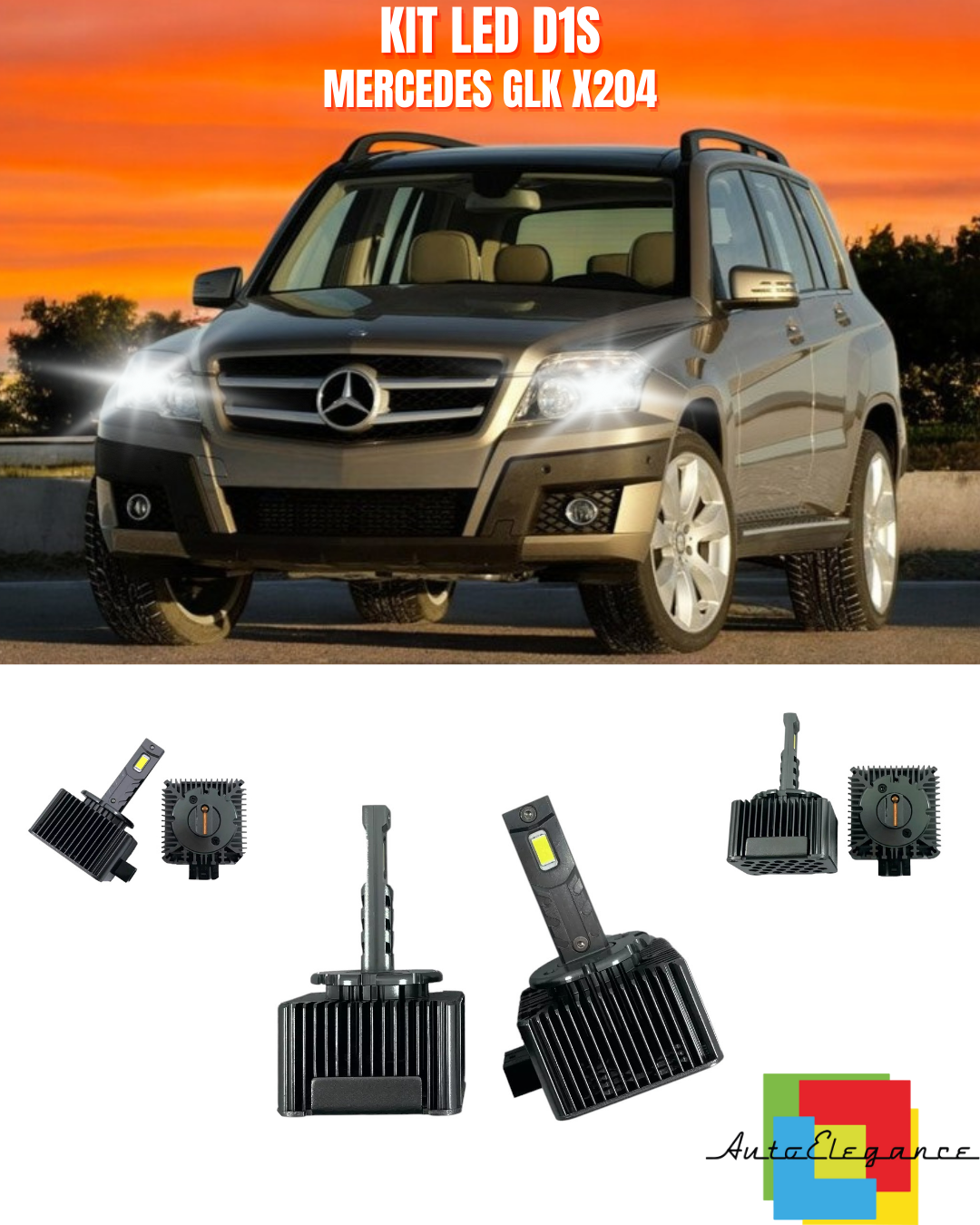 ⭐LAMPADE ANABBAGLIANTI D1S KIT LED 6000K ADATTO PER MERCEDES GLK X204⭐