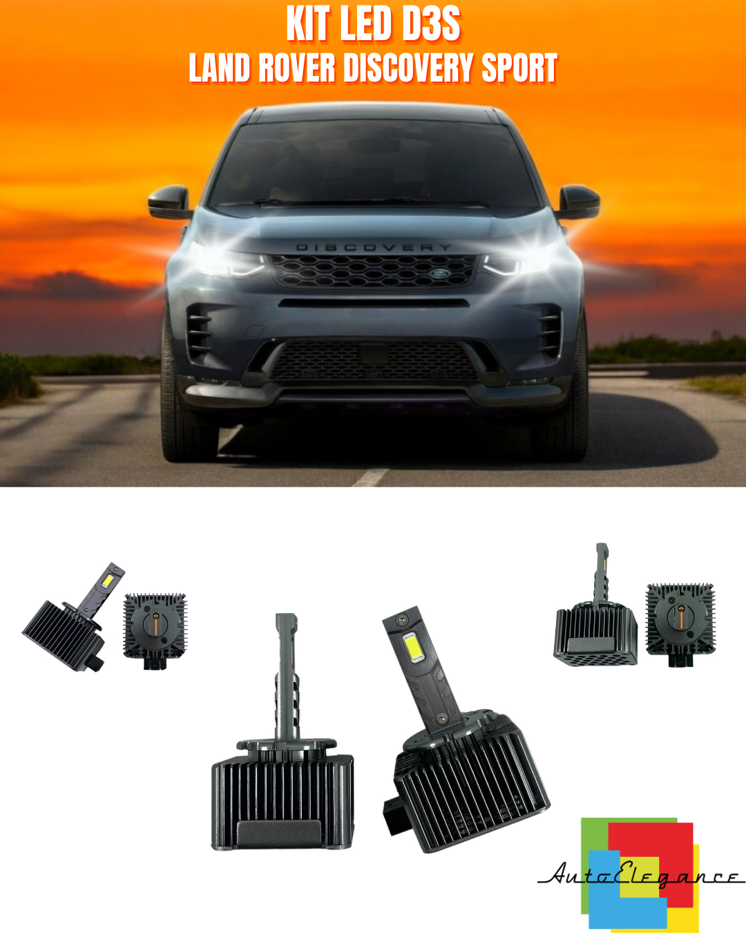 ⭐LAMPADE ANABBAGLIANTI D3S KIT LED 6000K ADATTO PER LAND ROVER DISCOVERY SPORT⭐