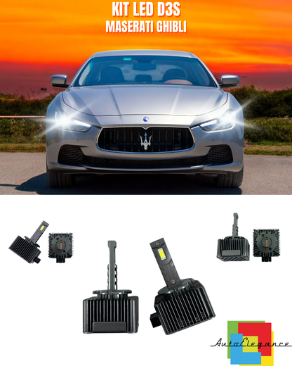 ⭐LAMPADE ANABBAGLIANTI D3S KIT LED 6000K ADATTO PER MASERATI GHIBLI⭐
