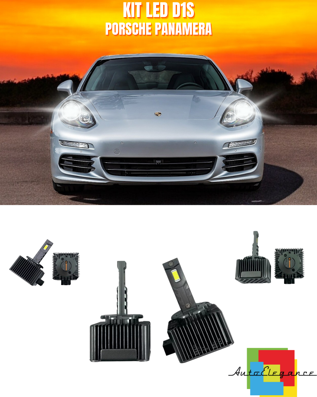 ⭐LAMPADE ANABBAGLIANTI D1S KIT LED 6000K ADATTO PER PORSCHE PANAMERA⭐