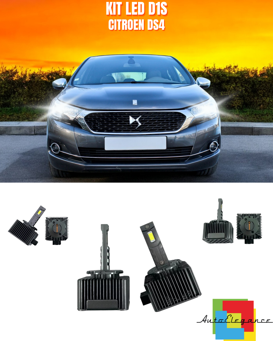 ⭐LAMPADE ANABBAGLIANTI D1S KIT LED 6000K ADATTO PER CITROEN DS4⭐