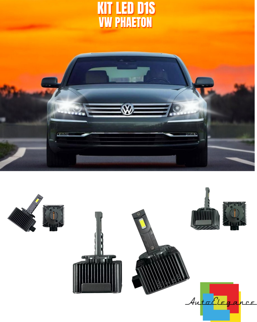 ⭐LAMPADE ANABBAGLIANTI D1S KIT LED 6000K ADATTO PER VW PHAETON⭐