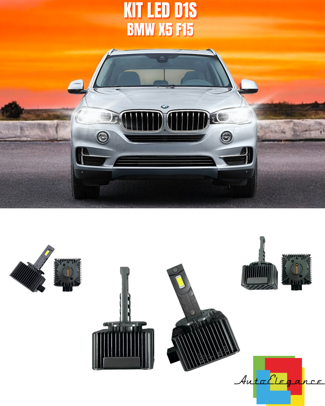 ⭐LAMPADE ANABBAGLIANTI D1S KIT LED 6000K ADATTO PER BMW X5 F15⭐