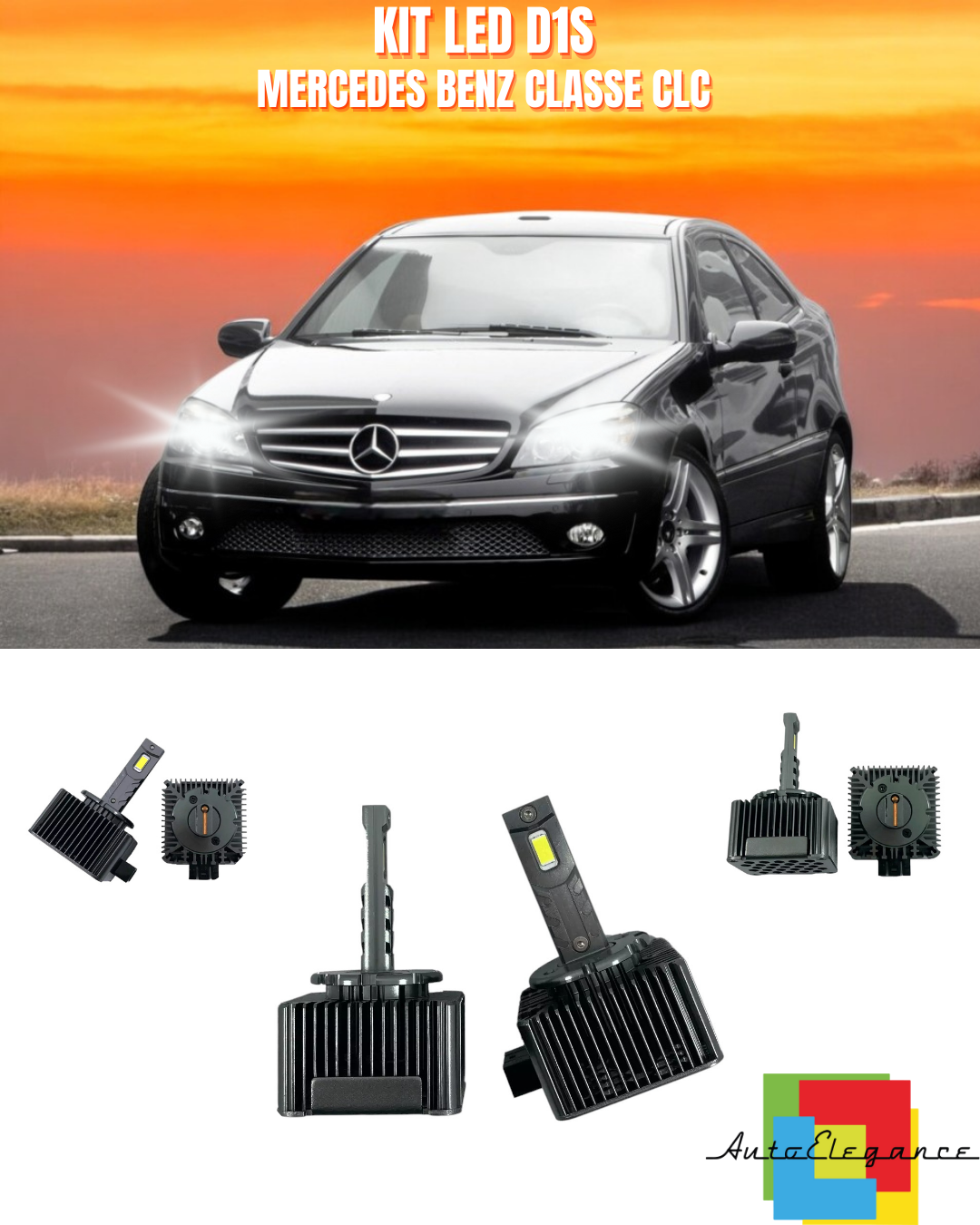 ⭐LAMPADE ANABBAGLIANTI D1S KIT LED 6000K ADATTO PER MERCEDES BENZ CLASSE CLC⭐