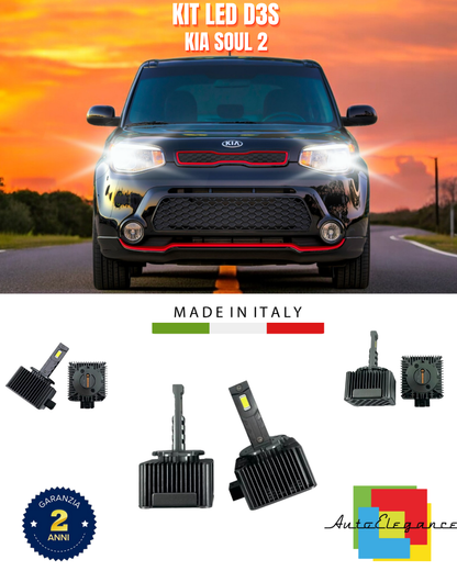 ⭐LAMPADE ANABBAGLIANTI D3S KIT LED 6000K ADATTO PER KIA SOUL 2⭐