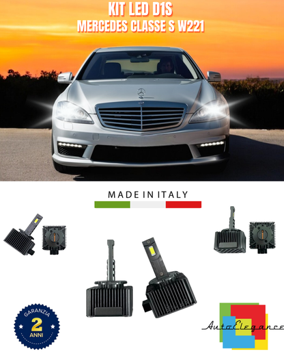 ⭐LAMPADE ANABBAGLIANTI D1S KIT LED 6000K ADATTO PER MERCEDES CLASSE S W221⭐