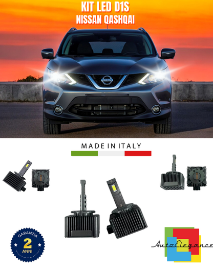 ⭐LAMPADE ANABBAGLIANTI D1S KIT LED 6000K ADATTO PER NISSAN QASHQAI⭐