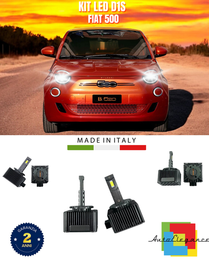 ⭐LAMPADE ANABBAGLIANTI D1S KIT LED 6000K ADATTO PER FIAT 500⭐