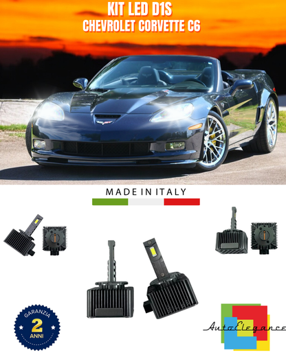 ⭐LAMPADE ANABBAGLIANTI D1S KIT LED 6000K ADATTO PER CHEVROLET CORVETTE C6⭐