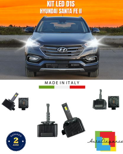 ⭐LAMPADE ANABBAGLIANTI D1S KIT LED 6000K ADATTO PER HYUNDAI SANTA FE II⭐