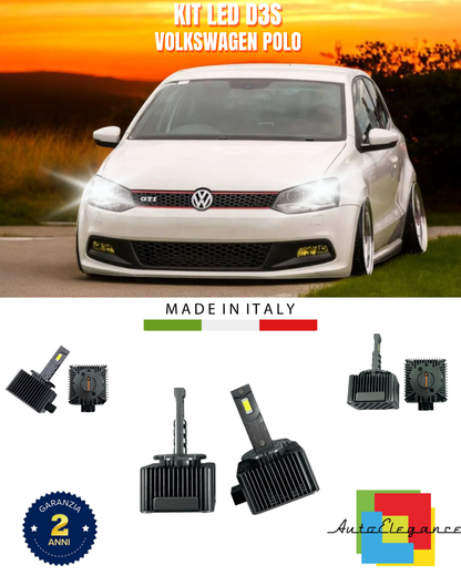 ⭐LAMPADE ANABBAGLIANTI D3S KIT LED 6000K ADATTO PER VOLKSWAGEN POLO⭐