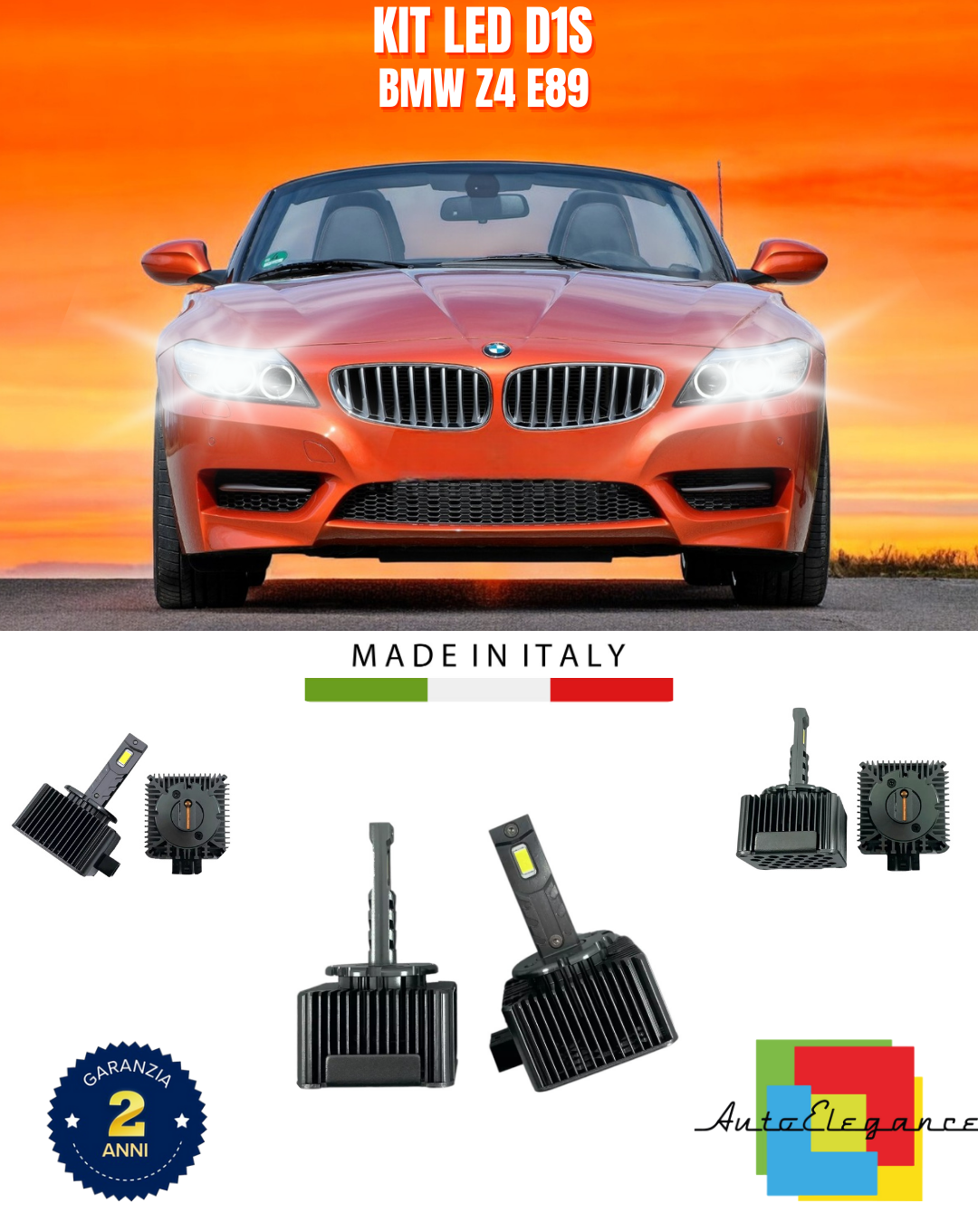 ⭐LAMPADE ANABBAGLIANTI D1S KIT LED 6000K ADATTO PER BMW Z4 E89⭐