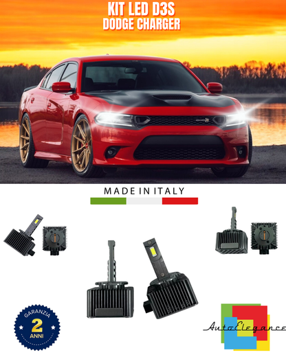 ⭐LAMPADE ANABBAGLIANTI D3S KIT LED 6000K ADATTO PER DODGE CHARGER⭐