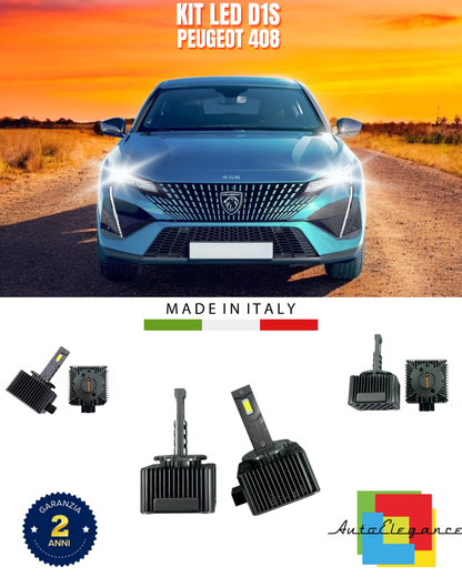 ⭐LAMPADE ANABBAGLIANTI D1S KIT LED 6000K ADATTO PER PEUGEOT 408⭐